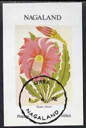 Nagaland 1972 Flowers (Epiphyllum) imperf souvenir sheet (1ch value) cto used, stamps on flowers  