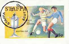 Staffa 1972 Pictorial imperf souvenir sheet (35p value) Celtic & Rangers Scottish Cup cto used, stamps on , stamps on  stamps on football, stamps on  stamps on sport, stamps on  stamps on scots, stamps on  stamps on scotland