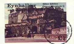 Eynhallow 1977 Silver Jubilee imperf souvenir sheet (£1 value) Edinburgh Castle cto used, stamps on royalty, stamps on silver jubilee, stamps on castles, stamps on , stamps on scots, stamps on scotland