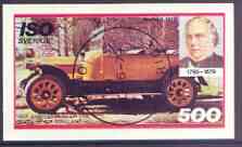 Iso - Sweden 1979 Rowland Hill (Napier) imperf souvenir sheet (500 value) cto used, stamps on cars, stamps on postal, stamps on rowland hill, stamps on napier, stamps on  iso , stamps on 