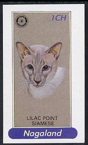 Nagaland 1984 Rotary (Lilac Point Siamese Cat) 1ch imperf souvenir sheet unmounted mint, stamps on animals  cats  rotary