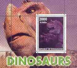 Somaliland 2001 Dinosaurs perf m/sheet #2 containing one value unmounted mint, stamps on , stamps on  stamps on dinosaurs, stamps on  stamps on 