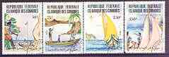 Comoro Islands 1981 75th Anniversary of Scouting complete set of 4 fine used, SG 475-78, stamps on scouts, stamps on sailing, stamps on 