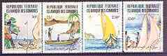 Comoro Islands 1981 75th Anniversary of Scouting complete set of 4 fine used, SG 475-78, stamps on , stamps on  stamps on scouts, stamps on  stamps on sailing, stamps on  stamps on 