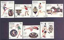 Laos 1987 Seoul Olympic Games complete perf set of 7 fine cto used, SG 959-65*, stamps on , stamps on  stamps on olympics, stamps on  stamps on sport, stamps on  stamps on discus, stamps on  stamps on running, stamps on  stamps on gymnastics, stamps on  stamps on show jumping, stamps on  stamps on horses, stamps on  stamps on javelin, stamps on  stamps on wrestling, stamps on  stamps on high jump, stamps on  stamps on ancient greece, stamps on  stamps on pottery, stamps on  stamps on  gym , stamps on  stamps on gymnastics, stamps on  stamps on 