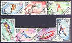 Mongolia 1984 Sarajevo Winter Olympic Gold Medalists perf set of 7 fine cto used, SG 1635-41*, stamps on , stamps on  stamps on olympics, stamps on  stamps on sport, stamps on  stamps on skating, stamps on  stamps on bobsled, stamps on  stamps on skiing, stamps on  stamps on 