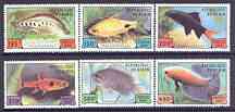 Benin 1999 Fish complete perf set of 6 values unmounted mint, stamps on fish