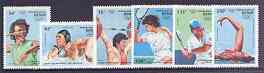 Benin 1995 Atlanta Olympic Games (1st Issue) complete perf set of 6 values unmounted mint, SG 1278-83, stamps on , stamps on  stamps on olympics, stamps on  stamps on sport, stamps on  stamps on swimming, stamps on  stamps on baseball, stamps on  stamps on water polo, stamps on  stamps on tennis, stamps on  stamps on weightlifting, stamps on  stamps on javelin