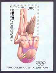 Benin 1995 Atlanta Olympic Games (1st issue) perf m/sheet (Diving) unmounted mint, SG MS 1284