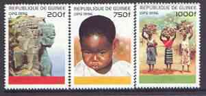 Guinea - Conakry 1996 Culture perf set of 3 unmounted mint, SG 1688-90, stamps on , stamps on  stamps on rocks, stamps on  stamps on minerals, stamps on  stamps on children, stamps on  stamps on women