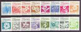 Nicaragua 1987 Flowers perf set of 16 values unmounted mint (dated 1987) SG 2838-53, stamps on , stamps on  stamps on flowers, stamps on  stamps on orchids