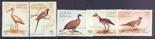 Sahara Republic 1991 Birds complete perf set of 5 values unmounted mint, stamps on , stamps on  stamps on birds