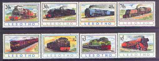 Lesotho 1993 African Railways perf set of 8 unmounted mint, SG 1164-71, stamps on , stamps on  stamps on railways