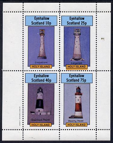 Eynhallow 1982 Lighthouses perf set of 4 values (10p to 75p) unmounted mint, stamps on , stamps on  stamps on lighthouses     ships       rescue