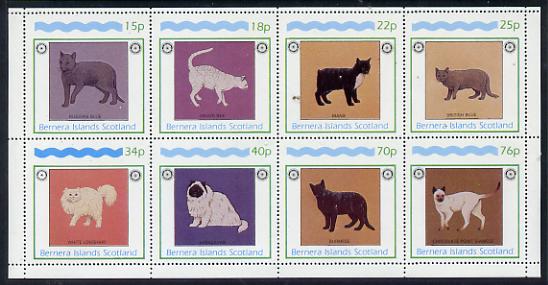 Bernera 1984 Domestic Cats - Rotary perf set of 8 values (15p to 76p) unmounted mint, stamps on , stamps on  stamps on animals  cats  rotary