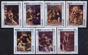 Kampuchea 1984 450th Death Anniversary of Correggio (artist) perf set of 7 unmounted mint, SG 578-84, stamps on , stamps on  stamps on arts, stamps on  stamps on correggio