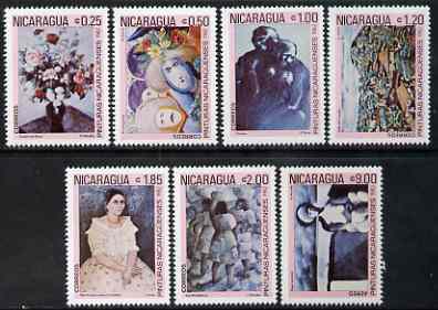 Nicaragua 1982 Paintings perf set of 7 unmounted mint, SG 2379-85, stamps on , stamps on  stamps on arts