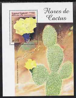 Sahara Republic 1998 Cacti perf m/sheet unmounted mint, stamps on flowers, stamps on cacti