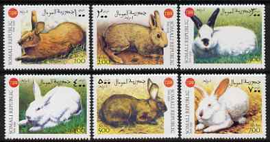 Somalia 1999 Chinese New Year - Year of the Rabbit perf set of 6 values unmounted mint, stamps on , stamps on  stamps on rabbits, stamps on  stamps on animals, stamps on  stamps on lunar, stamps on  stamps on lunar new year