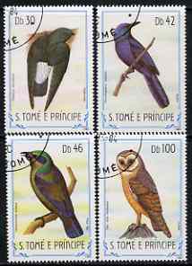 St Thomas & Prince Islands 1983 Birds short set of 4 higher vals cto used (ex def set), stamps on , stamps on  stamps on birds, stamps on  stamps on owls, stamps on  stamps on 