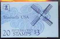 United States 1980 Windmills $3 booklet complete and pristine, SG SB 107, stamps on windmills