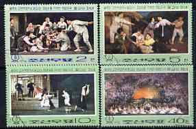 North Korea 1974 Scenes from the Flower Girl (revolutionary Opera) set of 4 fine co used, SG N1246-49, stamps on , stamps on  stamps on opera, stamps on  stamps on music