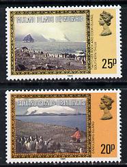 Falkland Islands Dependencies 1985 Penguins 20p & 25p defs with 1985 imprint date unmounted mint, SG 148-49, stamps on polar    penguins