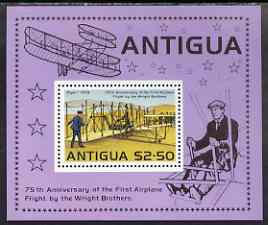 Antigua 1978 75th Anniversary of Powered Flight perf m/sheet unmounted mint, SG MS575, stamps on , stamps on  stamps on aviation, stamps on  stamps on wright