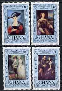 Ghana 1977 Painters' Anniversaries perf set of 4 unmounted mint, SG 816-19, stamps on , stamps on  stamps on arts, stamps on  stamps on rubens, stamps on  stamps on titian, stamps on  stamps on gainsborough, stamps on  stamps on 