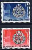 Pakistan 1961 Police Centenary perf set of 2 unmounted mint, SG 151-52, stamps on police, stamps on roads