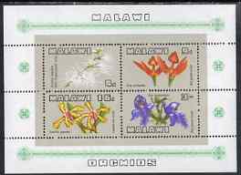 Malawi 1969 Orchids perf m/sheet unmounted mint, SG MS333, stamps on , stamps on  stamps on flowers, stamps on  stamps on orchids