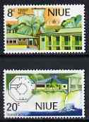 Niue 1975 Opening of Tourst Hotel set of 2 unmounted mint, SG 196-97, stamps on , stamps on  stamps on tourism, stamps on  stamps on hotels