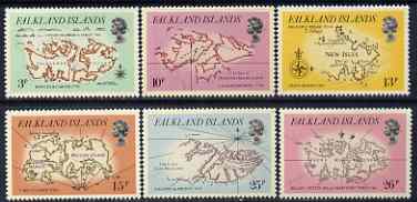 Falkland Islands 1981 Early Maps perf set of 6 unmounted mint, SG 396-401, stamps on , stamps on  stamps on maps