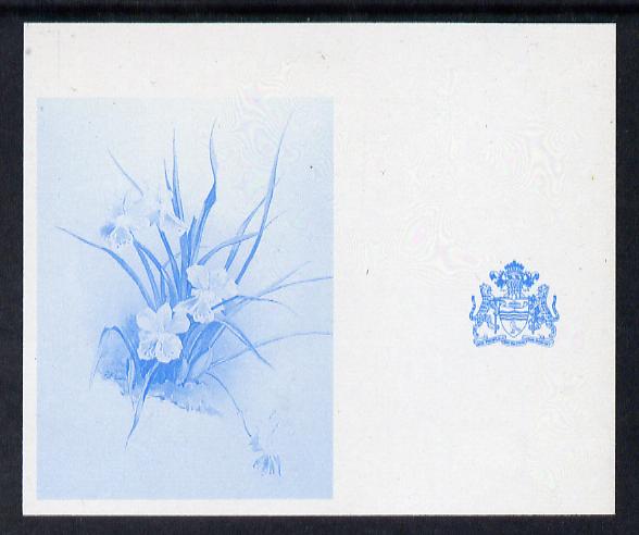 Guyana 1985-89 Orchids Series 2 plate 79 (Sanders Reichenbachia) unmounted mint imperf progressive proof in blue only, stamps on flowers  orchids