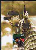 Myanmar 2000 Tiger Woods perf souvenir sheet #02 (sepia background) unmounted mint, stamps on , stamps on  stamps on personalities, stamps on  stamps on sport, stamps on  stamps on golf