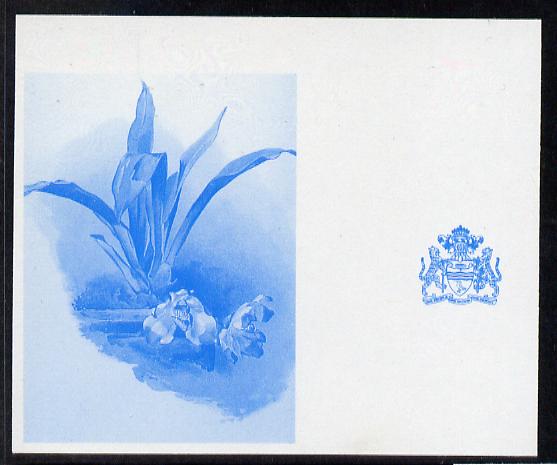 Guyana 1985-89 Orchids Series 2 plate 86 (Sanders Reichenbachia) unmounted mint imperf progressive proof in blue only, stamps on flowers  orchids