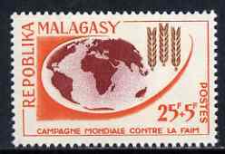 Malagasy Republic 1963 Freedom From Hunger 25f + 5f unmounted mint, SG 54, stamps on ffh, stamps on food, stamps on  ffh , stamps on 