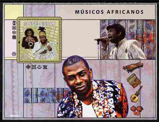 Guinea - Bissau 2008 African Musicians perf souvenir sheet unmounted mint Michel BL 678, stamps on personalities, stamps on music, stamps on women