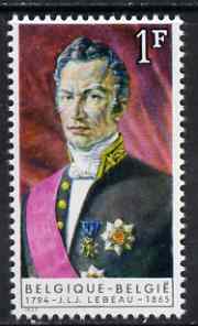 Belgium 1966 Death Centenary of Joseph Lebeau (statesman) unmounted mint, SG 1948, stamps on , stamps on  stamps on personalities, stamps on  stamps on constitutions, stamps on  stamps on medals