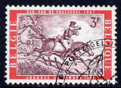 Belgium 1967 Stamp Day (19th cent Postman) fine used, SG 2012, stamps on postal, stamps on postman, stamps on horses