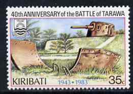 Kiribati 1983 Battle of Tarawa 35c with wmk reading upwards unmounted mint, SG 212w, stamps on , stamps on  stamps on battles, stamps on  stamps on militaria, stamps on  stamps on  ww2 , stamps on  stamps on 