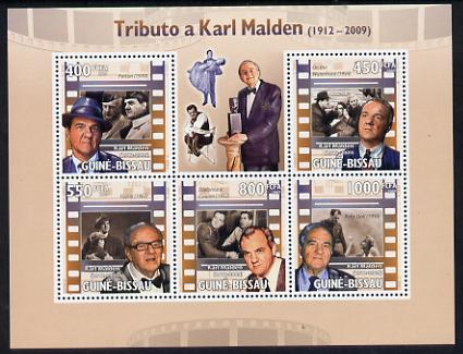 Guinea - Bissau 2009 Tribute to Karl Malden perf sheetlet containing 5 values unmounted mint, stamps on , stamps on  stamps on personalities, stamps on  stamps on films, stamps on  stamps on cinema, stamps on  stamps on  tv , stamps on  stamps on 