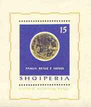Albania 1964 Moon's Phases perf x imperf m/sheet unmounted mint, SG MS 831a, Mi BL 24, stamps on space, stamps on astrology