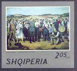 Albania 1974 Albanian Paintings imperf m/sheet (Comrades) unmounted mint, SG MS 1701