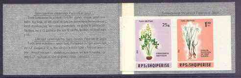 Booklet - Albania 1986 Flowers 1L45 booklet complete (containing imperf pane from a limited printing) unmounted mint, as SG SB1