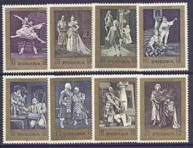 Poland 1972 Death Centenary of Stanislaus Moniuszko (composer) perf set of 8 unmounted mint, SG 2159-66