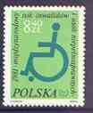 Poland 1981 International Year of Disabled Persons unmounted mint, SG 2770, stamps on , stamps on  stamps on disabled, stamps on  stamps on wheelchair