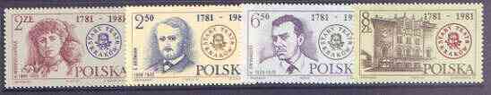 Poland 1981 Bicentenary of Cracow  Old Theatre perf set of 4 unmounted mint, SG 2779-82, stamps on theatre