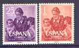 Spain 1960 300th Death Anniversary of St Vincent de Paul set of 2 unmounted mint, SG 1357-58, stamps on religion, stamps on saints