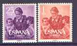 Spain 1960 300th Death Anniversary of St Vincent de Paul set of 2 unmounted mint, SG 1357-58, stamps on , stamps on  stamps on religion, stamps on  stamps on saints